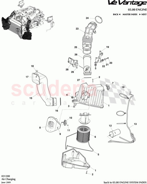 Part Diagram for Aston Martin AD23-9C623-BB