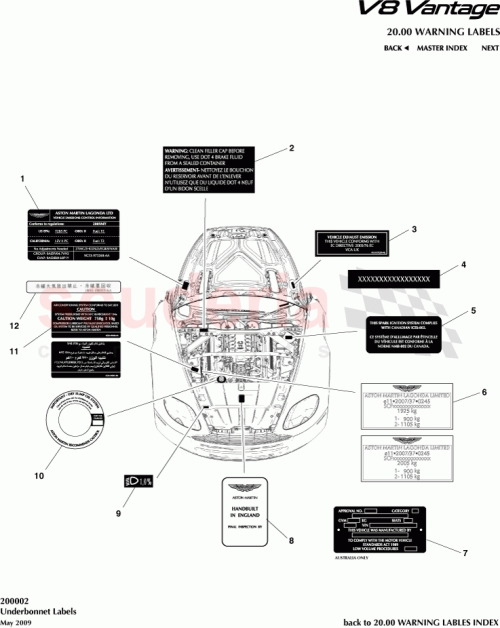 Part Diagram for Aston Martin AG33971061