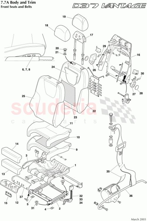 Part Diagram for Aston Martin 699025