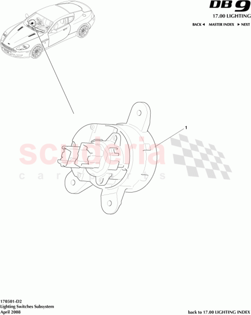 Part Diagram for Aston Martin 4G43-11654-AD