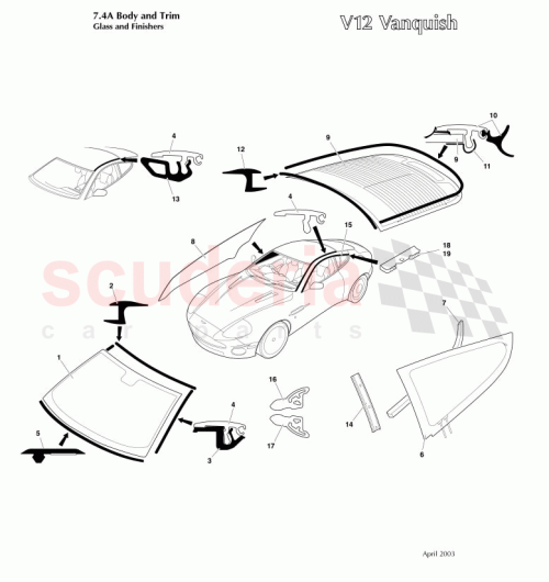 Part Diagram for Aston Martin 1R12-760151-AM