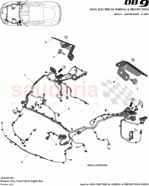 Part Diagram for Aston Martin DG43-14290-AD