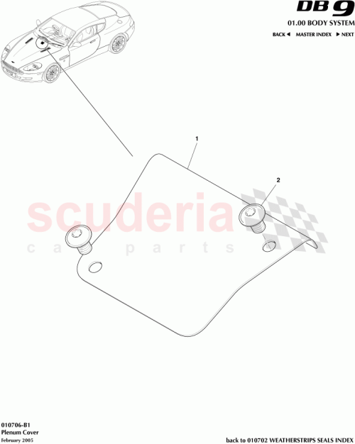 Part Diagram for Aston Martin 4G43-F02285-AF