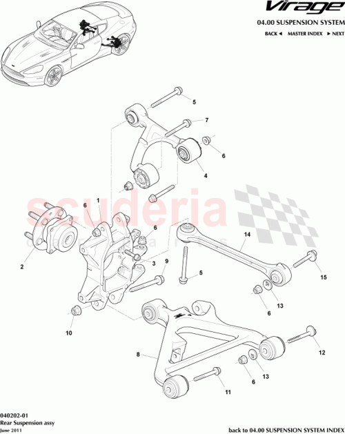 Part Diagram for Aston Martin BG43-5B551-AA