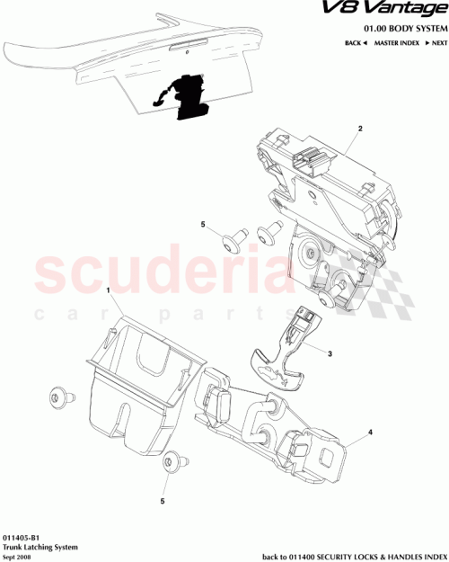 Part Diagram for Aston Martin 6G33-L404A42-AB