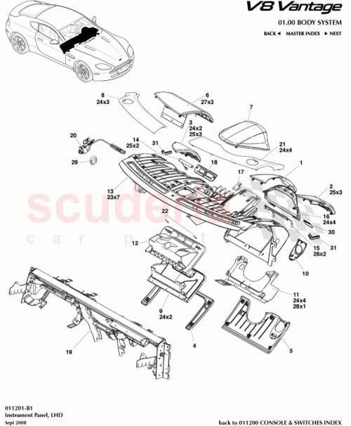 Part Diagram for Aston Martin 9G33C043C54CAW
