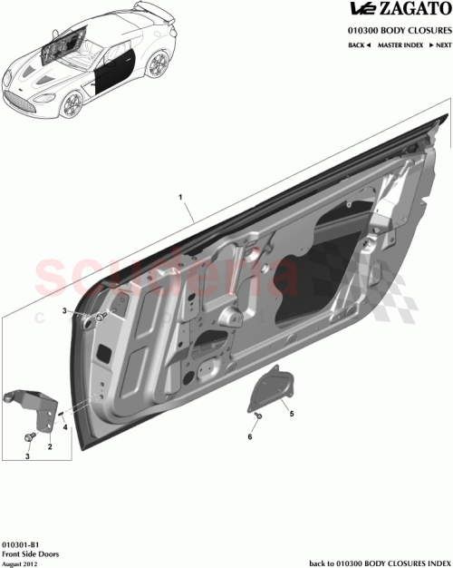 Part Diagram for Aston Martin 4G43-40176-AB