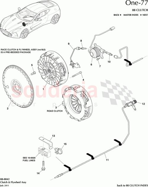 Part Diagram for Aston Martin BG33-7A564-AA