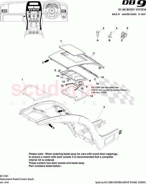 Part Diagram for Aston Martin 4G43-69-11546