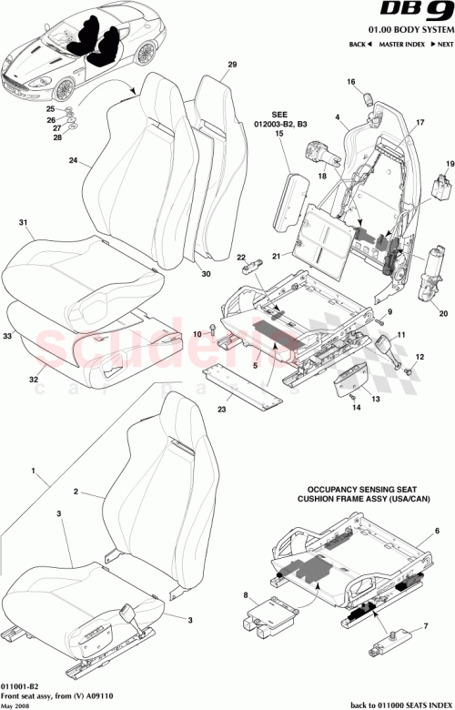 Part Diagram for Aston Martin AG43603B13AA
