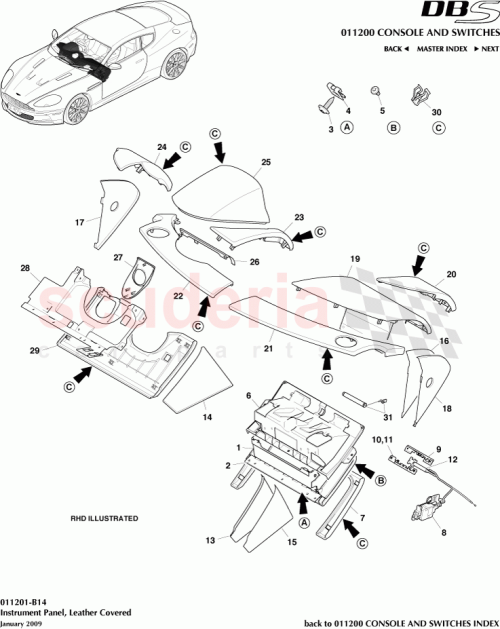 Part Diagram for Aston Martin 8D33044H41AAC