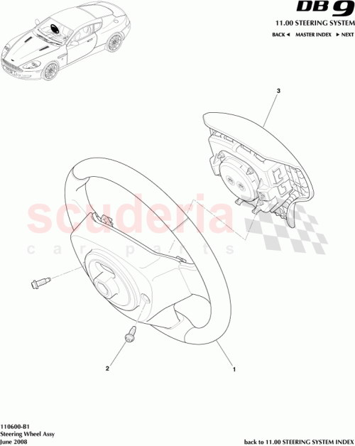 Part Diagram for Aston Martin 4G43-36005-AB
