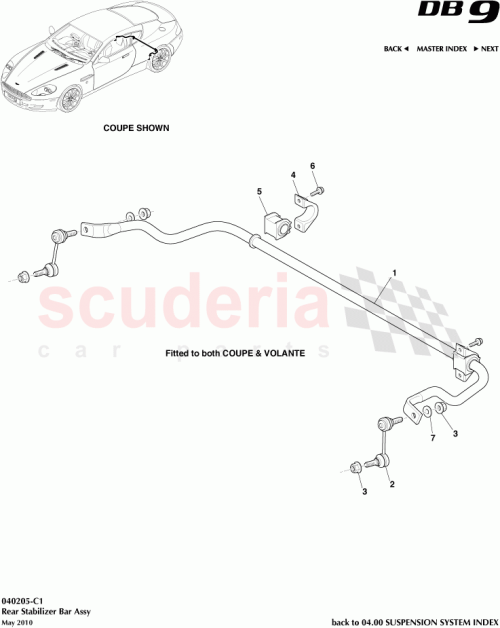 Part Diagram for Aston Martin 4G43-5A771-AA