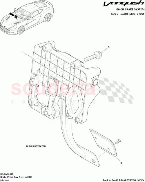 Part Diagram for Aston Martin CD33-2D042-DA
