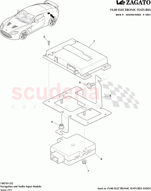 Part Diagram for Aston Martin CG43-10E887-CH