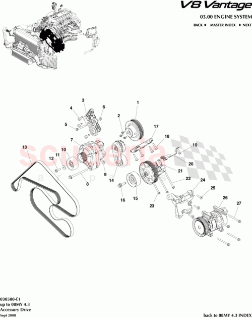 Part Diagram for Aston Martin 6G43-14-10051