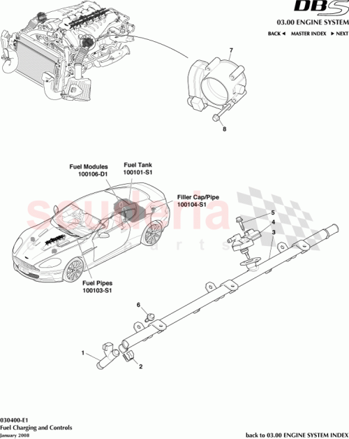 Part Diagram for Aston Martin 704570