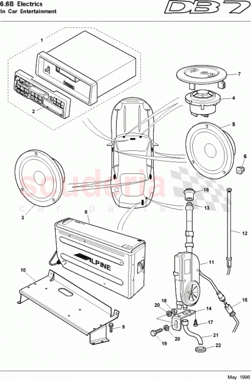 Part Diagram for Aston Martin 37111944AA