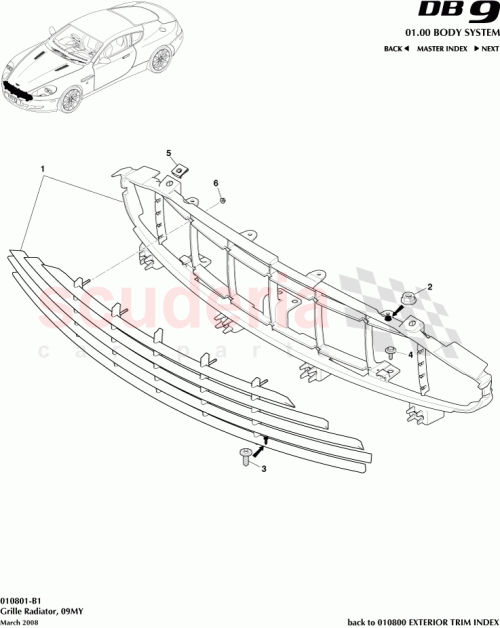 Part Diagram for Aston Martin 707620