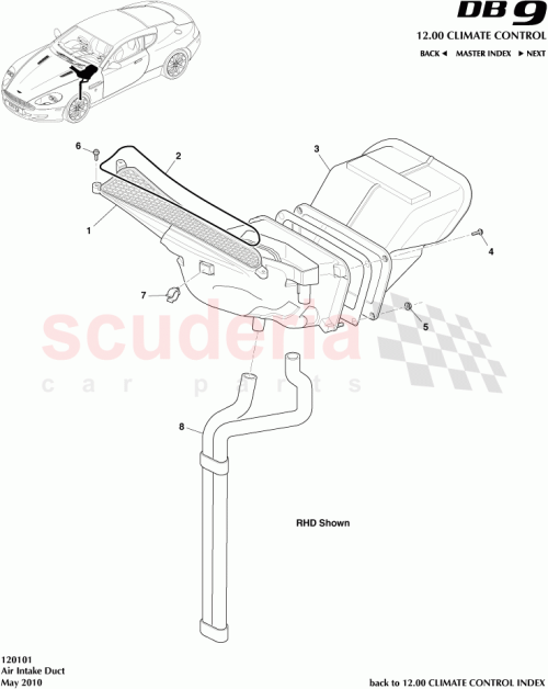 Part Diagram for Aston Martin 701172