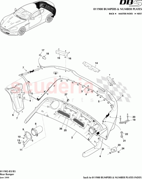 Part Diagram for Aston Martin 8D33-5K238-AD