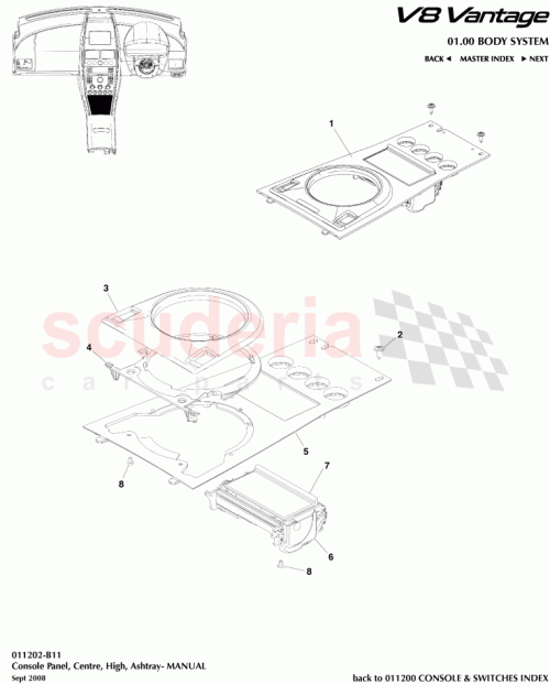 Part Diagram for Aston Martin 6G33-045A66-NA