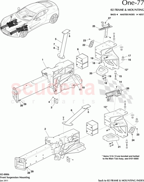 Part Diagram for Aston Martin 12023-09-6088-AA