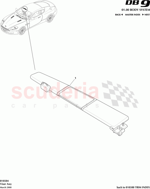 Part Diagram for Aston Martin 4G43-04140-AB