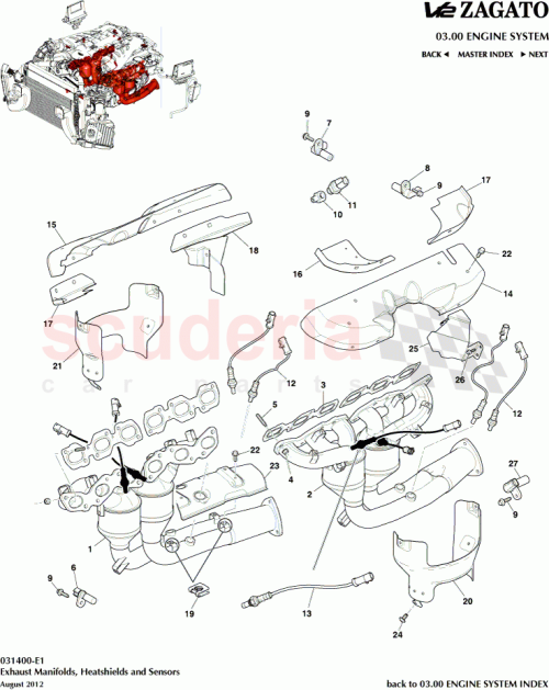 Part Diagram for Aston Martin CD33-C5K286-AA