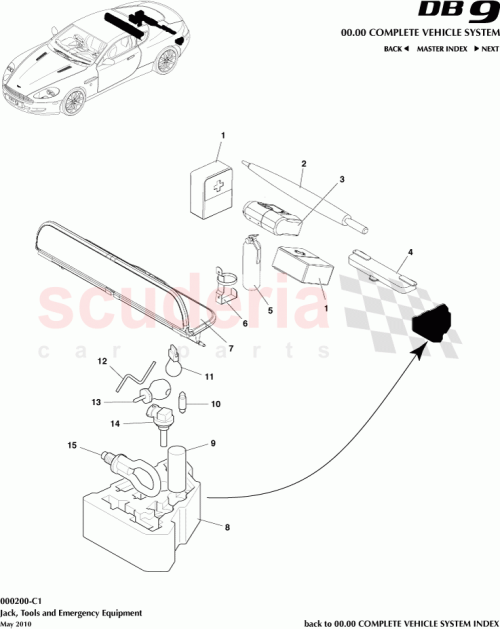 Part Diagram for Aston Martin 4G431007CA