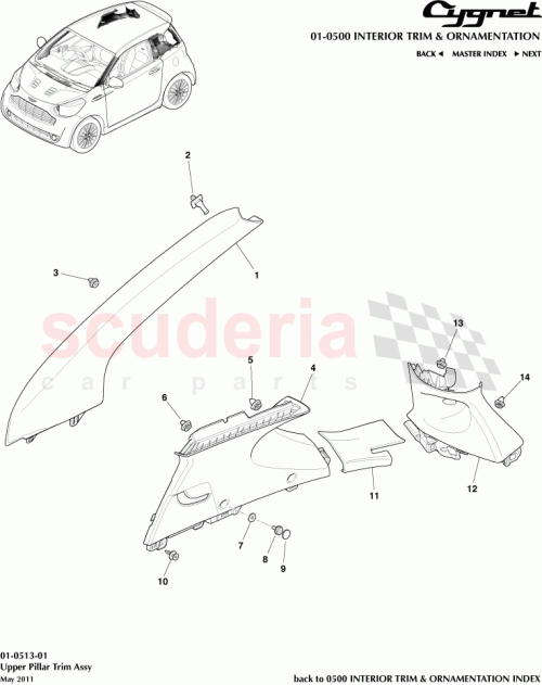 Part Diagram for Aston Martin AY2Y-68273-ABW
