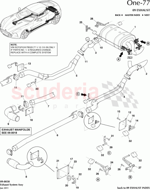 Part Diagram for Aston Martin 12023-03-8250-AE