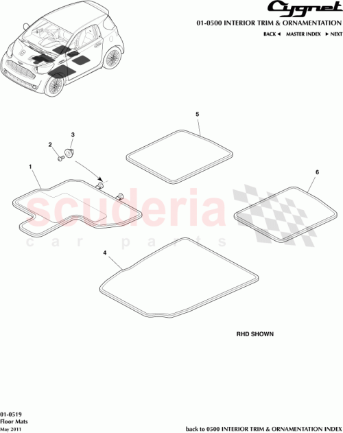 Part Diagram for Aston Martin AY2Y-130A09-ACW