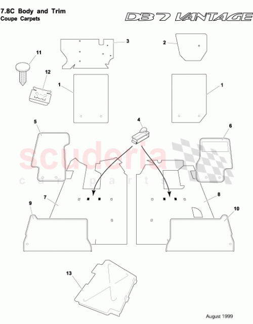 Part Diagram for Aston Martin 696504-PK