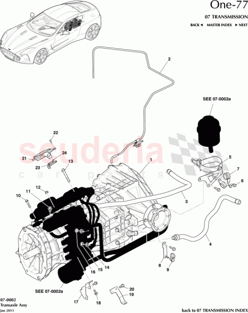 Part Diagram for Aston Martin AY93-7002-AA
