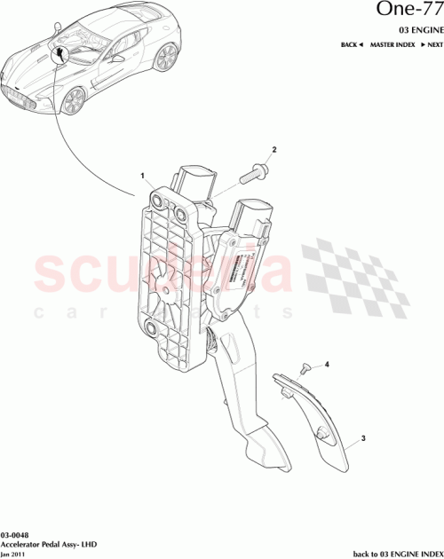 Part Diagram for Aston Martin 12023-14-6540-TA