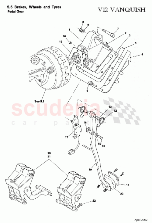 Part Diagram for Aston Martin 1R12291404AF