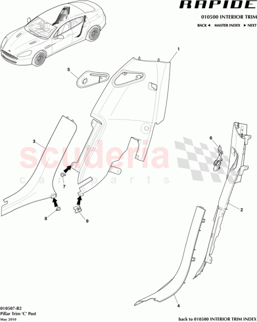 Part Diagram for Aston Martin AD4350207ACW