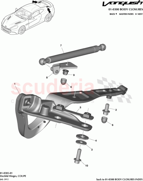 Part Diagram for Aston Martin CD33-10B812-AB
