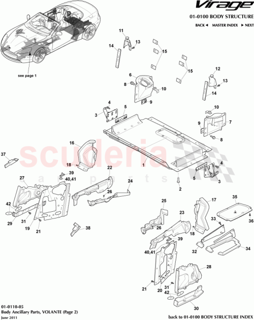 Part Diagram for Aston Martin ED33-303A93-AA