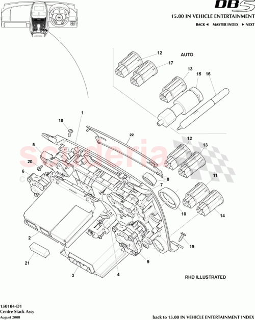 Part Diagram for Aston Martin 8D33-18C858-DB