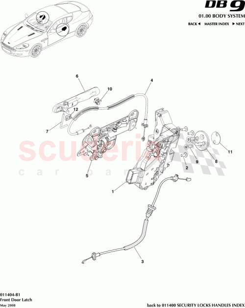 Part Diagram for Aston Martin 703981