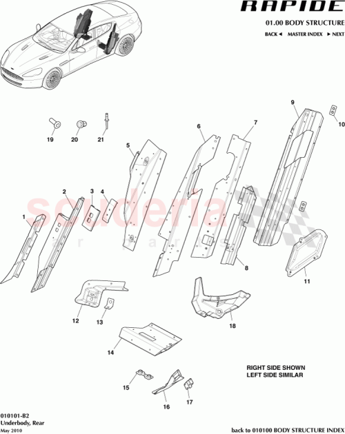 Part Diagram for Aston Martin AD4314N201AA