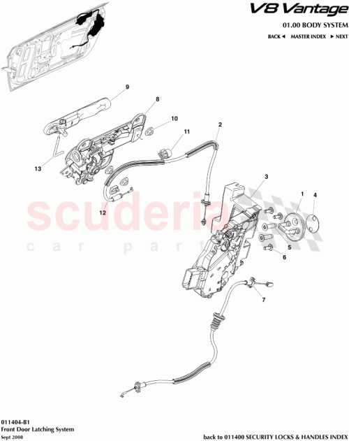 Part Diagram for Aston Martin 702516