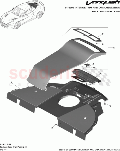 Part Diagram for Aston Martin CD33-46668-BDW