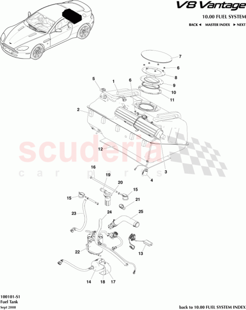 Part Diagram for Aston Martin 6G33-14407-AE