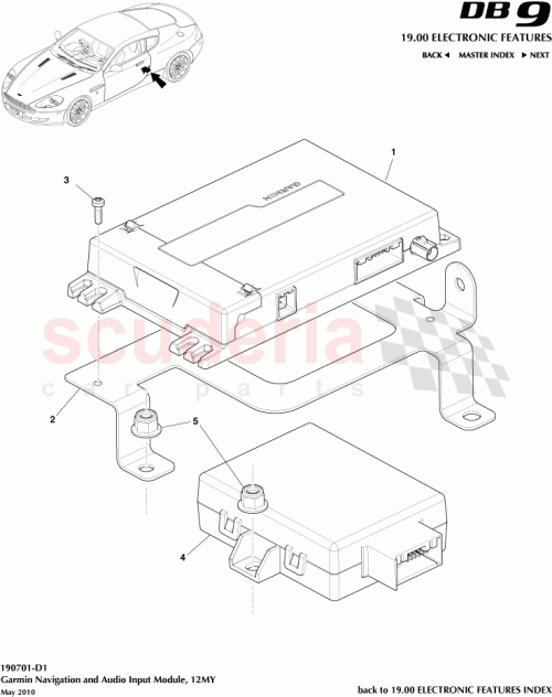 Part Diagram for Aston Martin CG43-19A164-AB