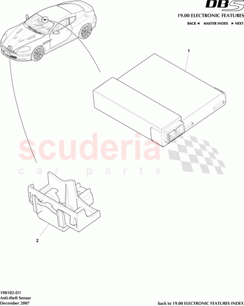 Part Diagram for Aston Martin 2W9319A434BA