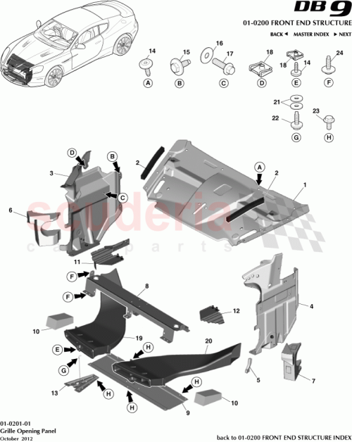 Part Diagram for Aston Martin DG43-30907-AB