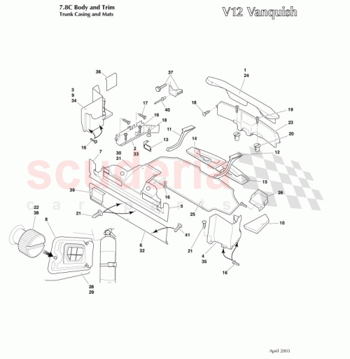 Part Diagram for Aston Martin 1R12-833572-AAW